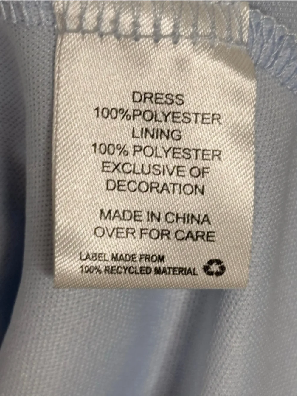 AMY BYER Light Blue Polka Dot Mini Dress with White Embroidery, Size 14